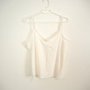 VTG Y2K Daisy Trim Camisole Tank Sx XL Talbots Coquette Babydoll Cottage